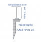 Preview: Taubenspike SAFA PP 01-20, 1-reihig, 50 cm lang, aus Edelstahl & Polycarbonat